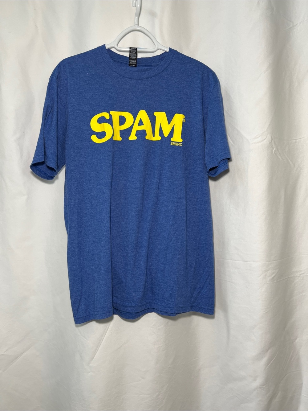 District Blue T-Shirt with Yellow SPAM Logo